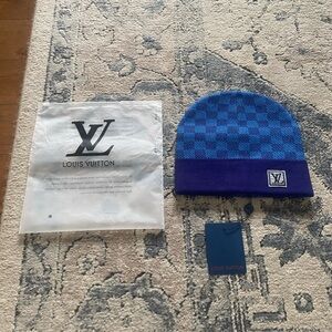 Louis Vuitton Royal Blue Checkered Hat